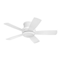 44" White Ceiling Fan with Blades and LED Light - Craftmade Tempo TMPH44W5