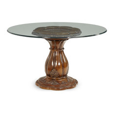 Round Glass Pedestal Dining Table glass top pedestal dining room tables | houzz Round Glass Pedestal Dining Table glass top pedestal dining room tables | houzz