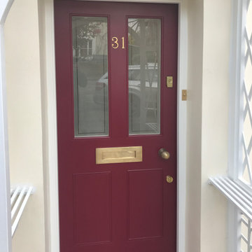 Striking Red Victorian Front Door