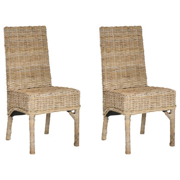 Safavieh Beacon 18"H Rattan Side Chairs, Set of 2
