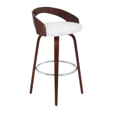 Low Back Bar Stools and Counter Stools | Houzz - Lumisource - Grotto Bar Stool, Cherry and White - Bar Stools And Counter  Stools