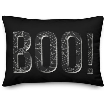 Boo Spiderweb 14"x20" Throw Pillow
