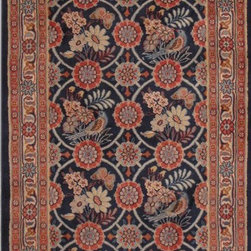 Persian Sarouk runner 2'6 X 6'7 - Area Rugs