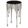 Zimlay Silver Contemporary Aluminum Accent Table 80793