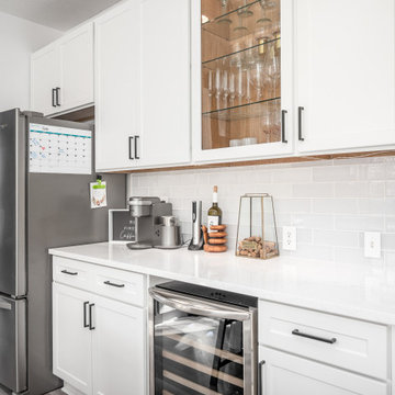 Transitional Kitchen Remodel Done in a White Satin Shaker