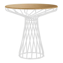 Velletri White 62cm Solid Wood Indoor Cafe Table by Glid Studio for Huset - Dining Tables