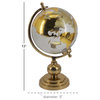 Traditional Gold Aluminum Metal Globe 52475