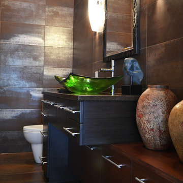 Crystal Cabinets- Contemporary Styled Bathroom