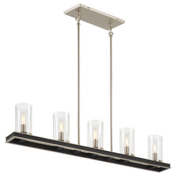Minka Lavery Cole'S Crossing 1055-691 5 Light Island in Coal With Brushed Nickel