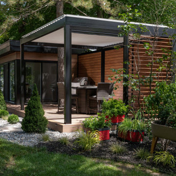 îlot d'intimité avec pergola et paravent