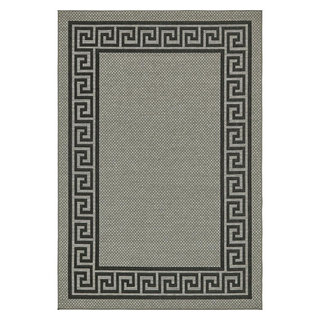 Unique Loom Aruba Outdoor 8 ft Square Blue Abstract Area Rug Indoor Outdoor Rug