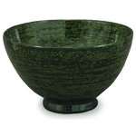 Novica - Handmade The Forest Lacquered bamboo centerpiece - Thailand - Forest green embraces this handcrafted footed bowl, as the subdued radiance of lacquered surfaces complement stately outlines. Elaborated by Daeng Thanunchai, the piece offers the charm of Thai sensibility to any space. For decorative purposes only.