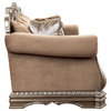 Northville Sofa With 5 Pillows, Velvet and Antique Silver
