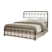 Fremont Snap Bed With Rounded Edge Panels and Folding Metal Side Rails, King