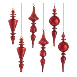 RED FINIAL DROPS - NEW - Christmas Ornaments