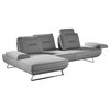 Modern Light Grey Fabric Sondra Sectional - Left Chaise