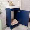 Legion Furniture Dawson Single Sink Vanity, Blue, 18"