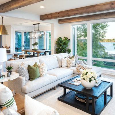 Example of a cottage home design design in Minneapolis