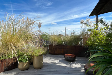 Inspiration pour une terrasse minimaliste.