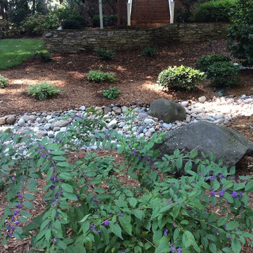 Holly Springs River Rock Creekbed - Drainage Mitigation