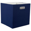 Polyester Cube Solid Nautical Blue Square 13"x13"x13"