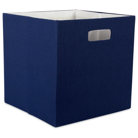 Polyester Cube Solid Nautical Blue Square 13"x13"x13"