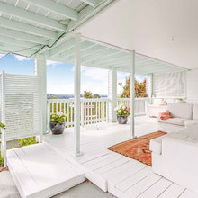deck and backyard