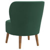 Upholstered Accent Chair, Velvet Emerald