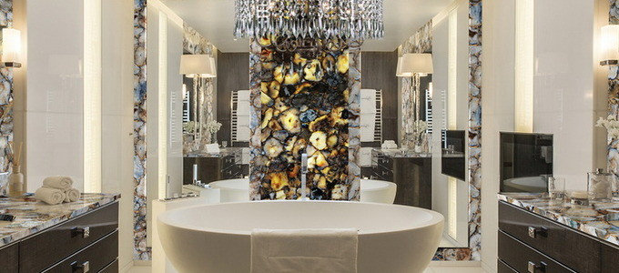 Revetement et habillage avec la pierre précieuse Agate