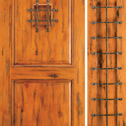 Entry Prehung Door with One Sidelite, Knotty Alder, Speakeasy - Front Doors
