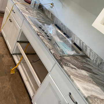 Stunning Fantasy Brown Dolomite Kitchen Installation
