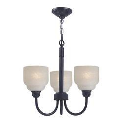 Royce Lighting - Carlton Collection 3-Light Architectural Bronze Chandelier By Royce Lighting - Chandeliers