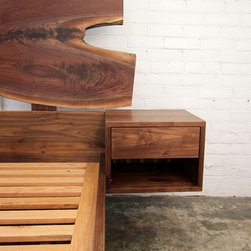 Live-Edge Platform Bed with Drawers - Products