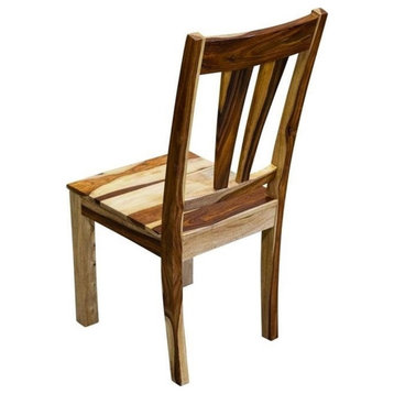 Porter Designs Kalispell Solid Sheesham Wood Dining Side Chair.