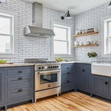 blue kitchen