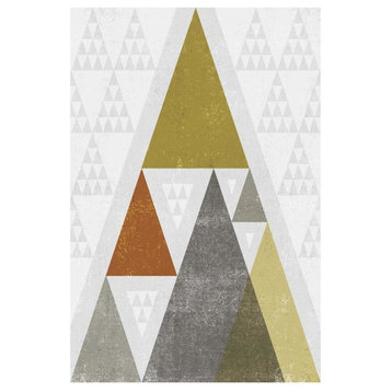 "Mod Triangles III Retro" Digital Paper Print by Michael Mullan, 18"x26"