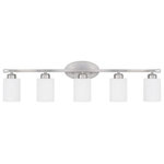 HomePlace - HomePlace 115251BN-338 Dixon - Five Light Bath Vanity - Warranty: 1 Year Room Recommendation: BDixon Five Light Bat Brushed Nickel Soft UL: Suitable for damp locations Energy Star Qualified: n/a ADA Certified: n/a  *Number of Lights: 5-*Wattage:100w Incandescent bulb(s) *Bulb Included:No *Bulb Type:E26 Medium Base *Finish Type:Bronze