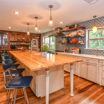 Houston Kitchen Redesign - Transitional Style With Antiques