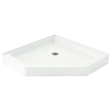 Sterling 72041100 Intrigue 39" x 39" x 4-7/8" Vikrell Shower Pan - White