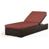 Montecito Adjustable Chaise, Canvas Henna With Self Welt