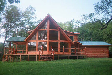 Contemporary Log Home