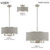 Livex Lighting Brushed Nickel 4-Light Pendant Chandelier