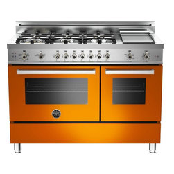 Bertazzoni PRO486GGASAR Orange 48" Professional Series Gas Range - Natural Gas - Gas Ranges And Electric Ranges