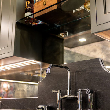 Traditional Basement Remodel with Custom Bar & Entertainment Spaces