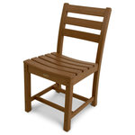 Polywood - Trex Outdoor Furniture Monterey Bay Dining Side Chair, Tree House - The Trex Outdoor Furniture Monterey Bay Dining Side Chair is the ideal companion to one of the traditional Monterey Bay dining tables. Style and comfort are further enhanced by the fact that its available in a variety of attractive, fade resistant colors that are specifically designed to coordinate with your Trex deck. This all-weather chair is made with solid HDPE lumber that wont rot, crack or splinter. And unlike real wood furniture, you never have to paint or stain it. Durable and extremely low-maintenance, this chair is also resistant to weather, food and beverage stains and environmental stresses, and it comes with a 20-year warranty for even greater assurance.