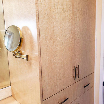 Custom Birdseye Maple Cabinets in Long Beach, CA