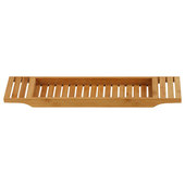 ARB Teak & Specialties 100% Natural Grade A Teak Wood 1-Shelf Bathtub Caddy  34.5-in x 2-in in the Bathtub & Shower Caddies department at