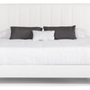 Nova Domus Angela Italian White Eco Leather Bed With Nightstands, Queen