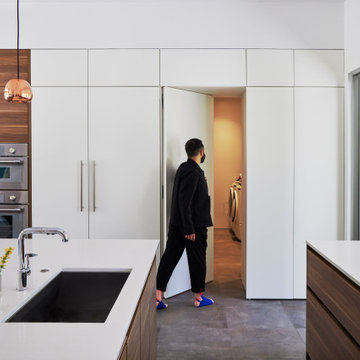 Concealed Door Hides Laundry
