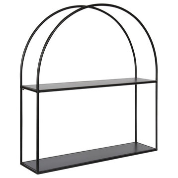 Monroe Metal Arch Shelf, Black 24x26